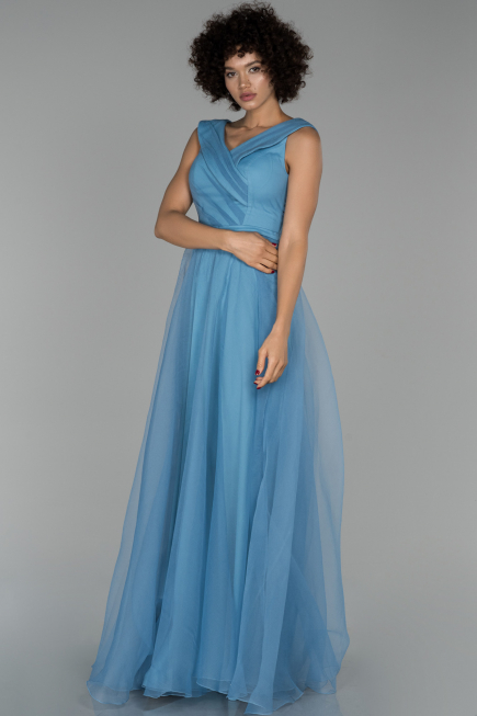 Long Indigo Engagement Dress ABU1525