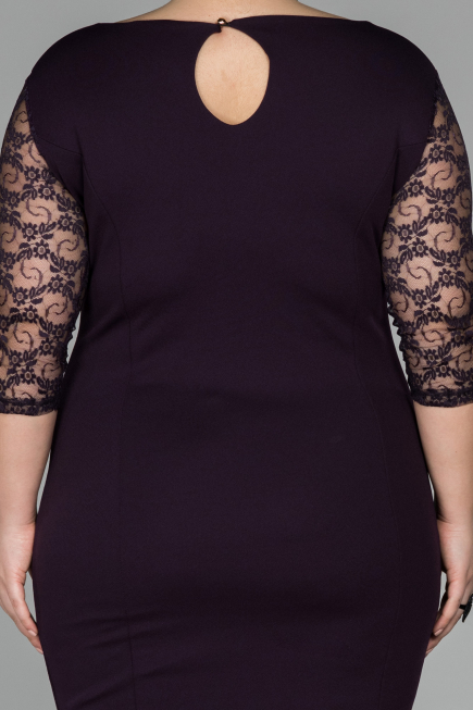 Short Purple Oversized Evening Dress ABK150