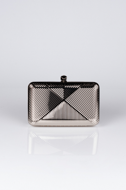 Silver Metal Night Bag V674