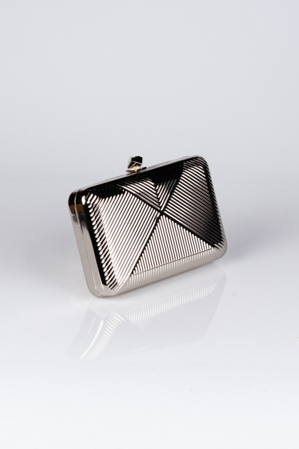 Silver Metal Night Bag V674