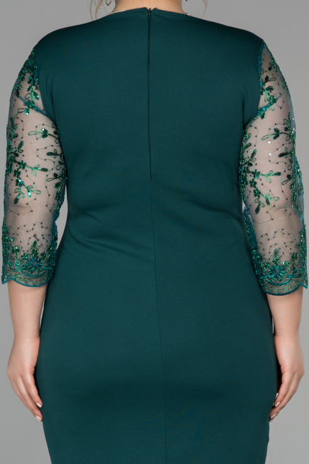 Short Green Oversized Evening Dress ABK833