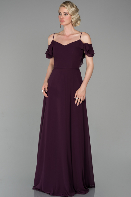 Long Dark Purple Evening Dress ABU1600