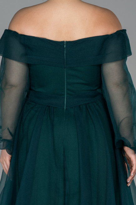 Long Emerald Green Oversized Evening Dress ABU1535