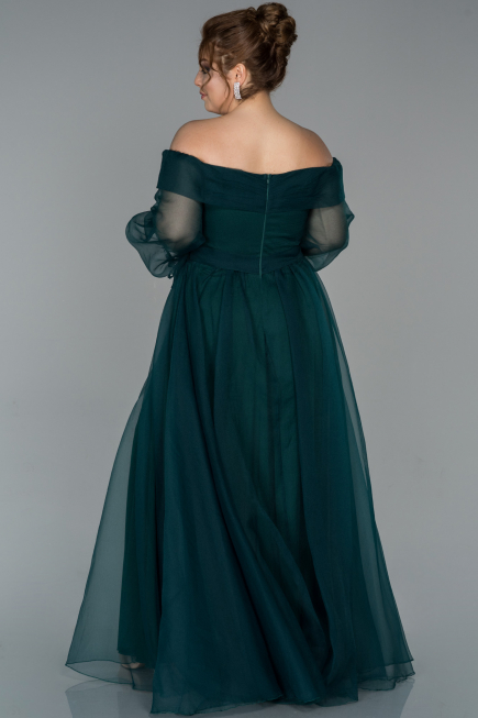 Long Emerald Green Oversized Evening Dress ABU1535