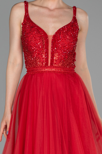 Long Red Evening Dress ABU1636