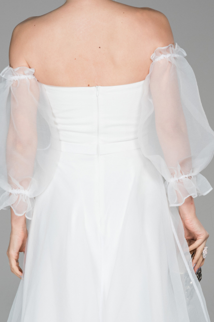 Midi White Night Dress ABK971