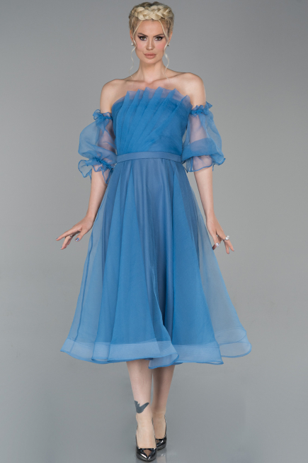 Midi Indigo Night Dress ABK971