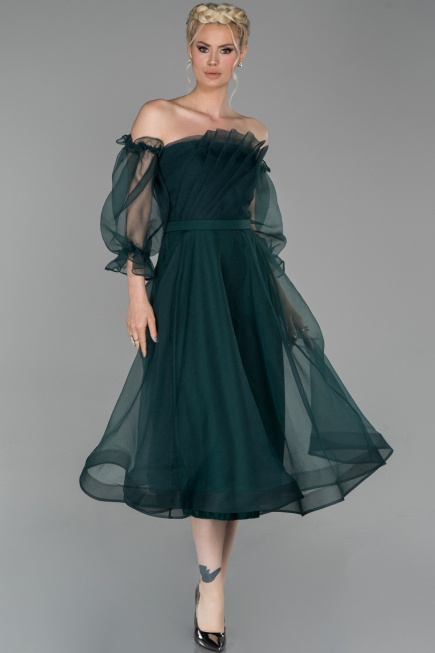 Midi Emerald Green Night Dress ABK971
