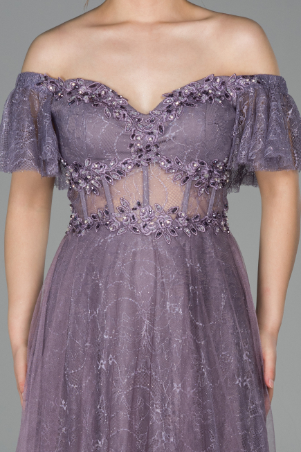 Long Lavender Dantelle Evening Dress ABU1666
