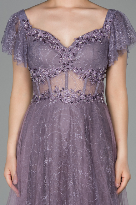 Long Lavender Dantelle Evening Dress ABU1666