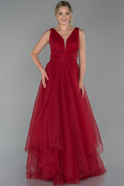 Long Burgundy Evening Dress ABU1727