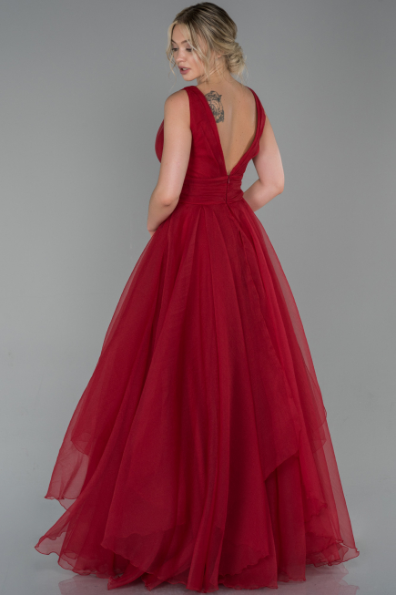 Long Burgundy Evening Dress ABU1727