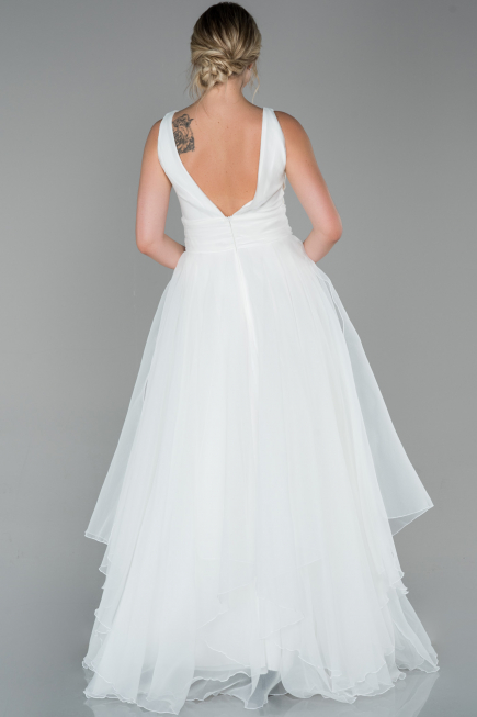 Long White Evening Dress ABU1727