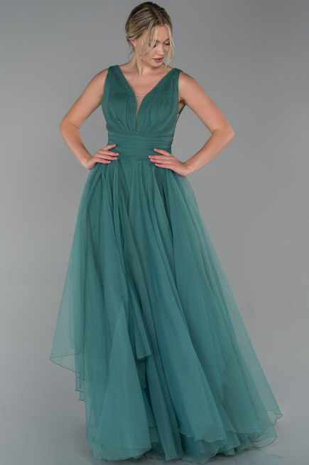 Long Turquoise Evening Dress ABU1727