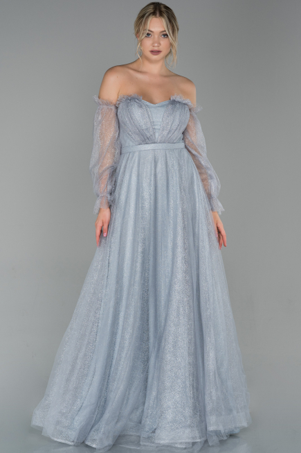 Long Grey Evening Dress ABU1730