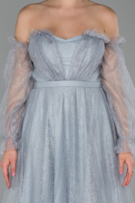 Long Grey Evening Dress ABU1730