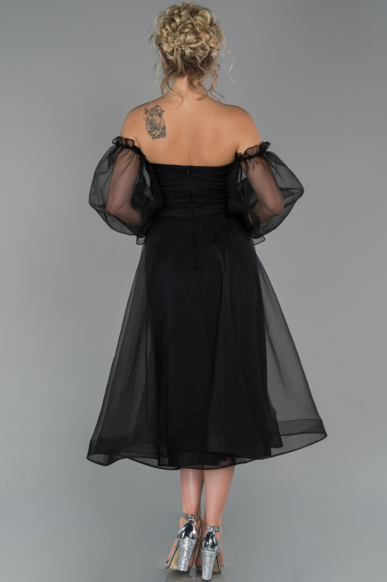 Midi Black Night Dress ABK971