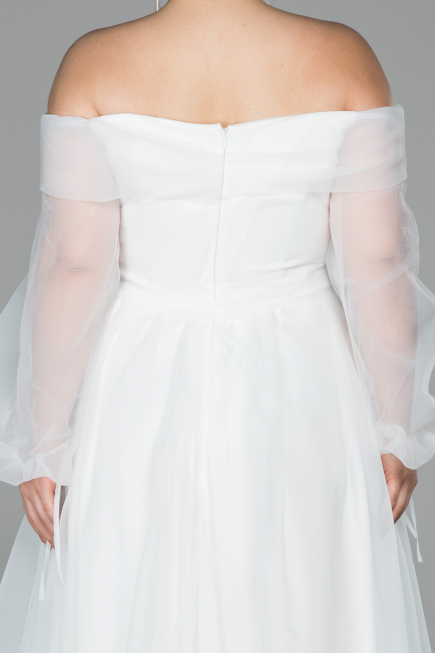 White Mermaid Evening Dress ABU1535