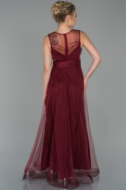 Long Burgundy Prom Gown ABU1826