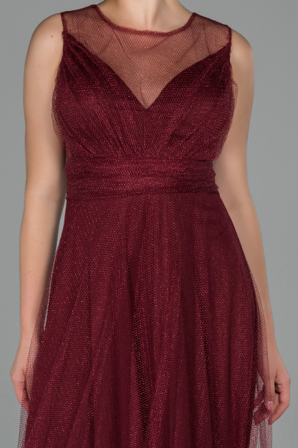 Long Burgundy Prom Gown ABU1826