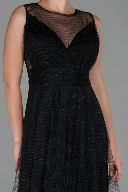 Long Black Prom Gown ABU1826