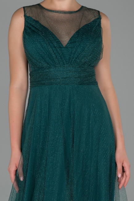 Long Emerald Green Prom Gown ABU1826