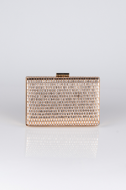 Gold Plaster Fabric Box Bag V334