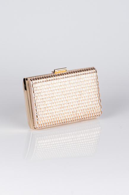 Gold Plaster Fabric Box Bag V334