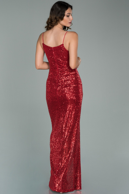 Long Red Scaly Prom Gown ABU1880