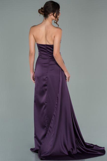 Long Purple Prom Gown ABU023