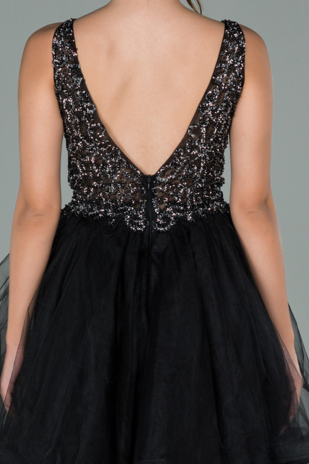 Short Black Invitation Dress ABK1108