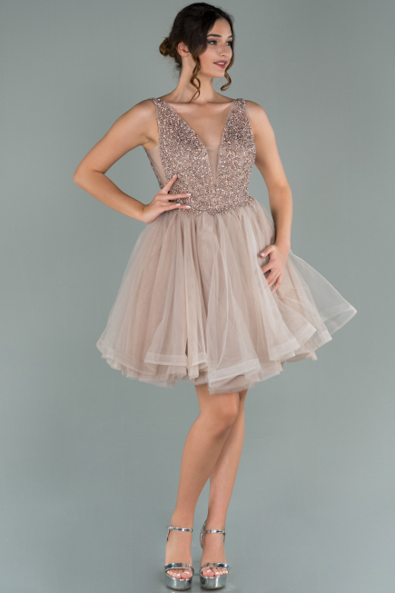 Short Mink Invitation Dress ABK1108