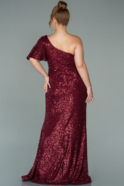 Long Burgundy Oversized Evening Dress ABU1893