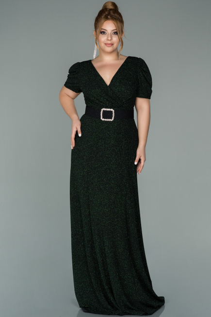 Long Emerald Green Oversized Evening Dress ABU1904