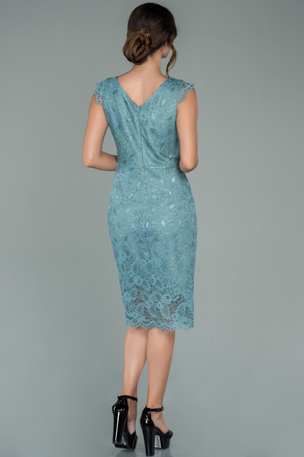 Turquoise Short Evening Dress ABK010