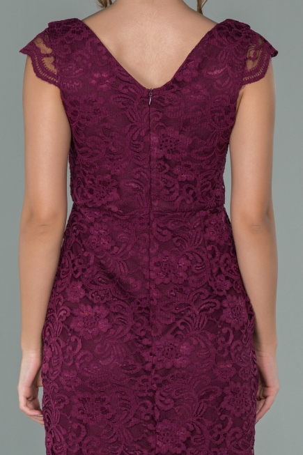 Plum Short Evening Dress ABK010