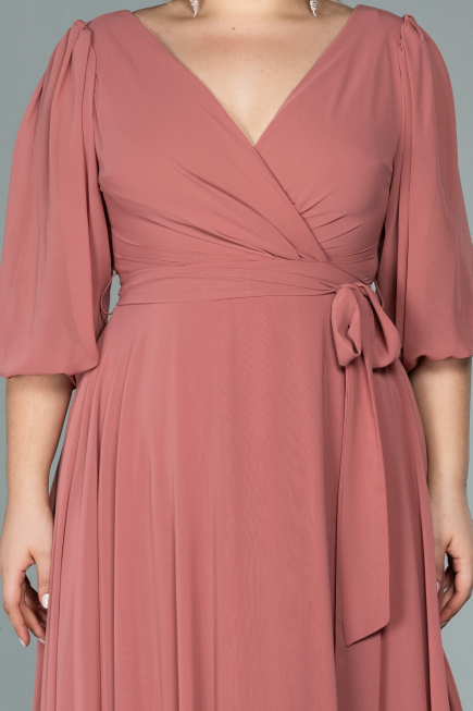 Midi Onion Skin Chiffon Oversized Evening Dress ABK1083