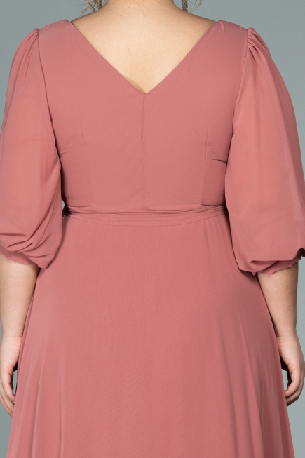 Midi Onion Skin Chiffon Oversized Evening Dress ABK1083