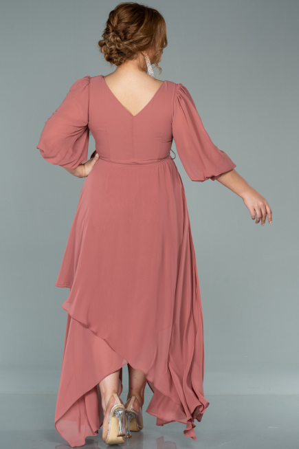 Midi Onion Skin Chiffon Oversized Evening Dress ABK1083