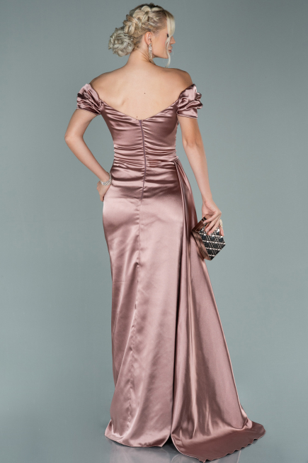 Onion Skin Long Satin Engagement Dress ABU1606
