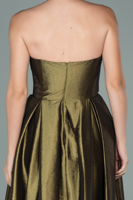 Long Olive Drab Evening Dress ABU2007