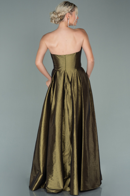 Long Olive Drab Evening Dress ABU2007