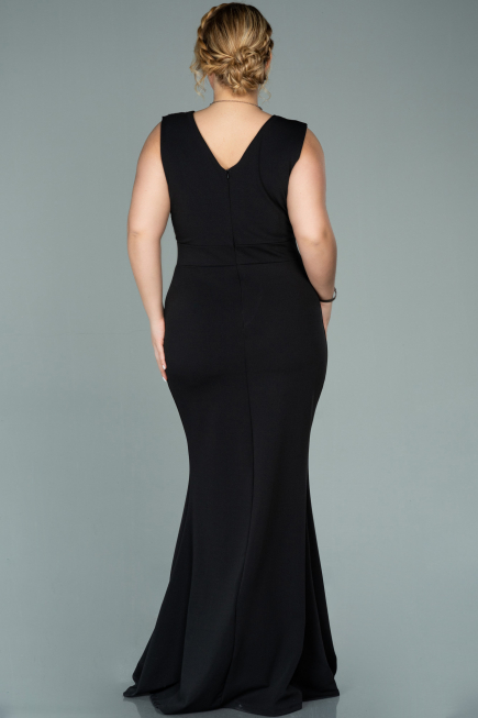 Long Black Oversized Evening Dress ABU1482