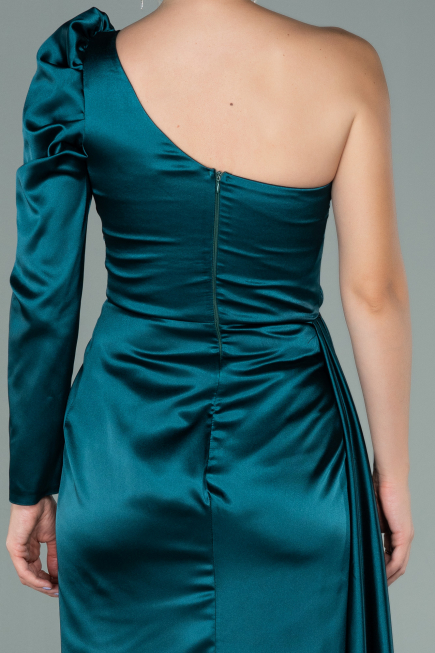 Long Emerald Green Satin Evening Dress ABU2038
