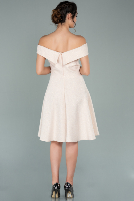 Short Powder Color Prom Gown ABK441