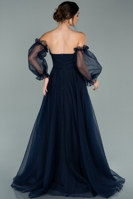 Long Navy Blue Evening Dress ABU2076
