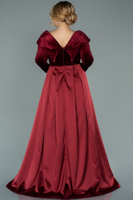 Long Burgundy Oversized Evening Dress ABU2084