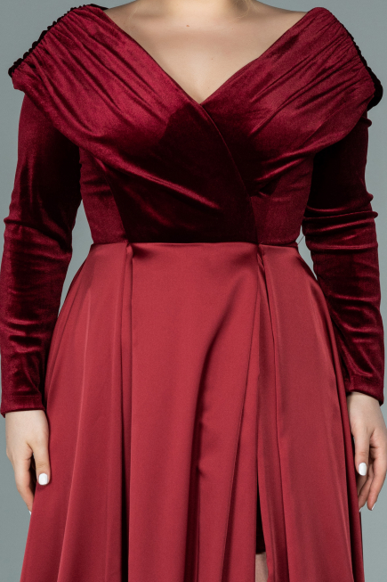 Long Burgundy Oversized Evening Dress ABU2084