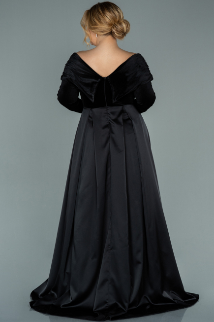 Long Black Oversized Evening Dress ABU2084