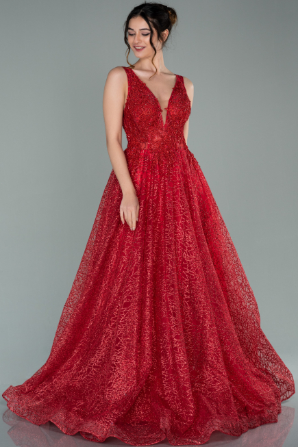 Long Red Evening Dress ABU2131